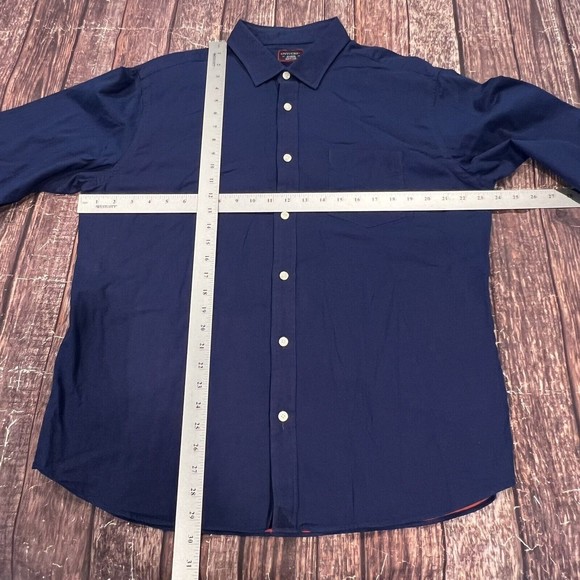 UNTUCKit Men Blue Quagliano Red Long Sleeve‎ Cotton Button Up Shirt Size XL - Picture 9 of 11